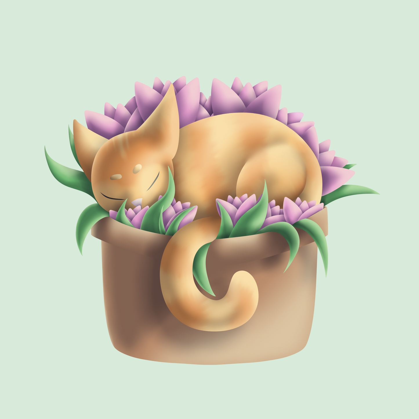 Potted Kat Vinyl Sticker