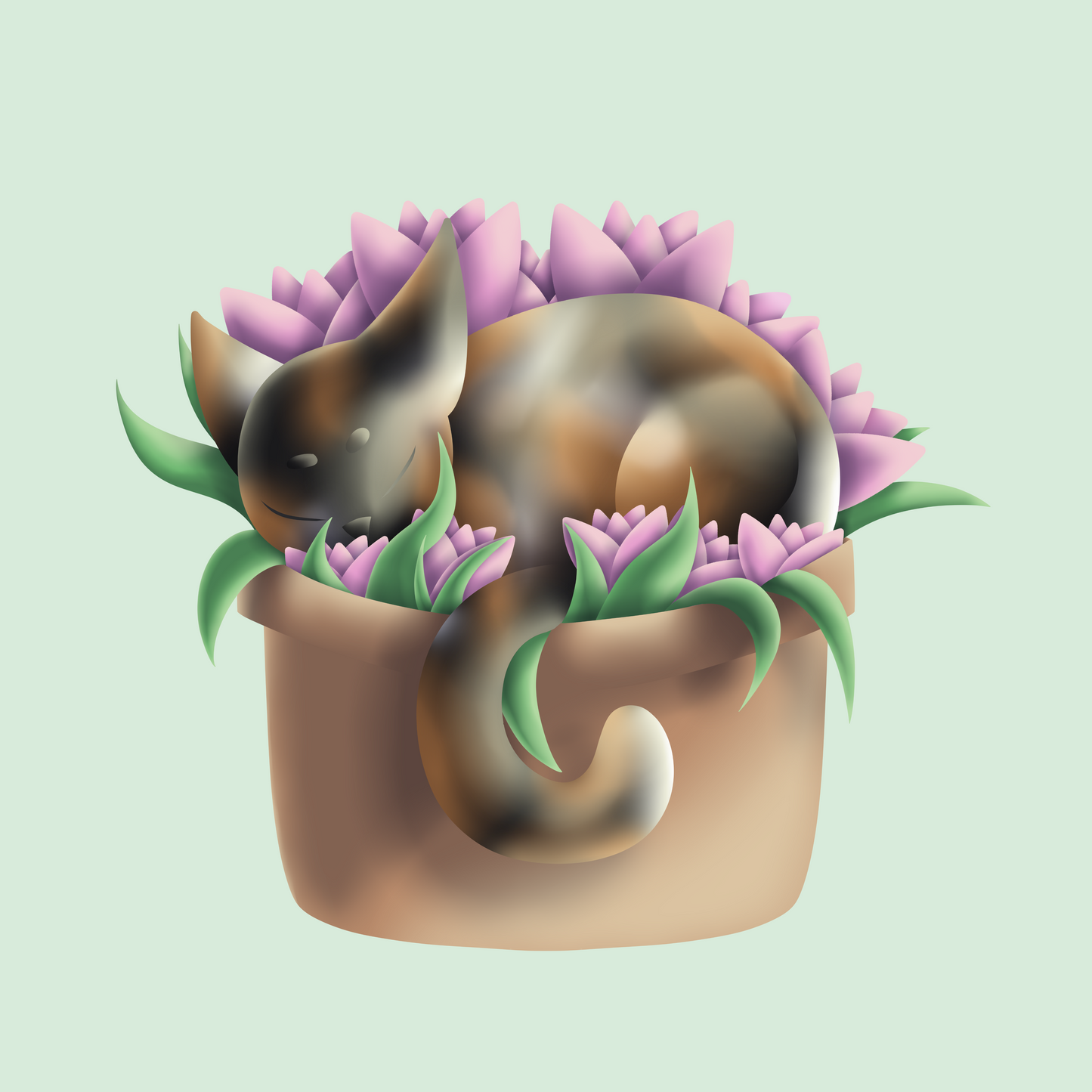 Potted Kat Vinyl Sticker