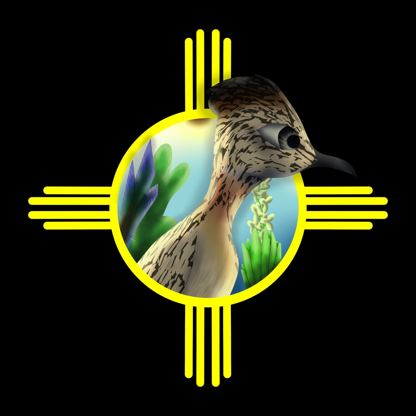 New Mexico Roadrunner Black T-Shirt