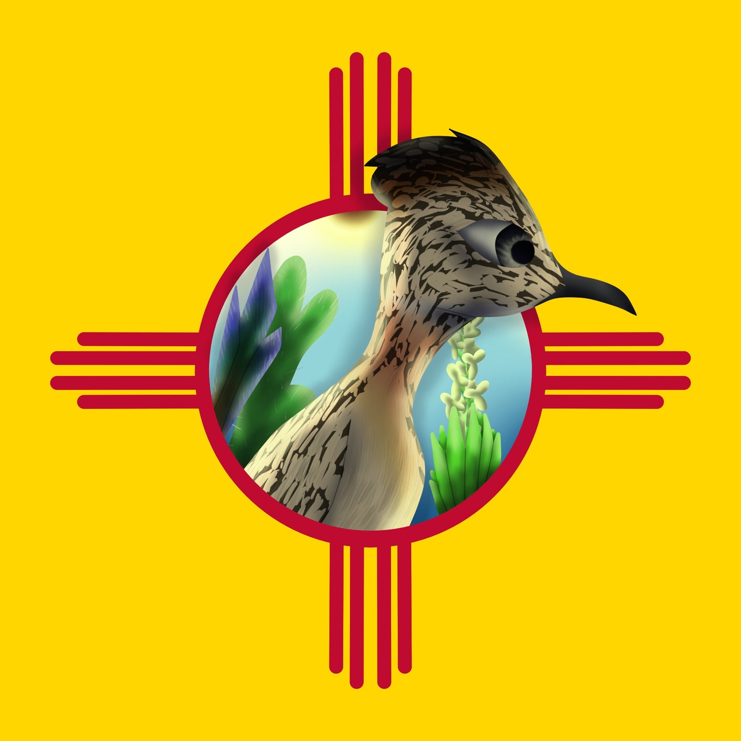 New Mexico Roadrunner Black T-Shirt