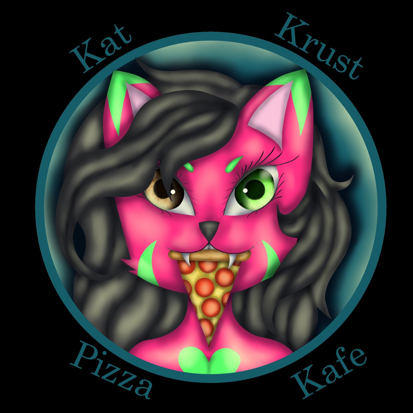 Kat Pizza White T-Shirt