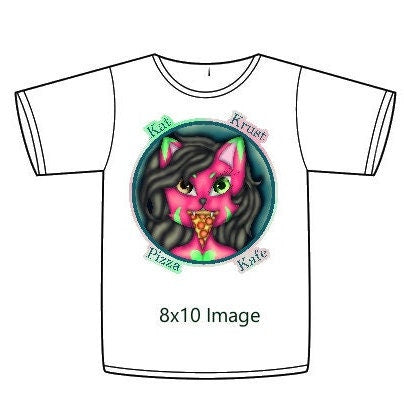 Kat Pizza White T-Shirt