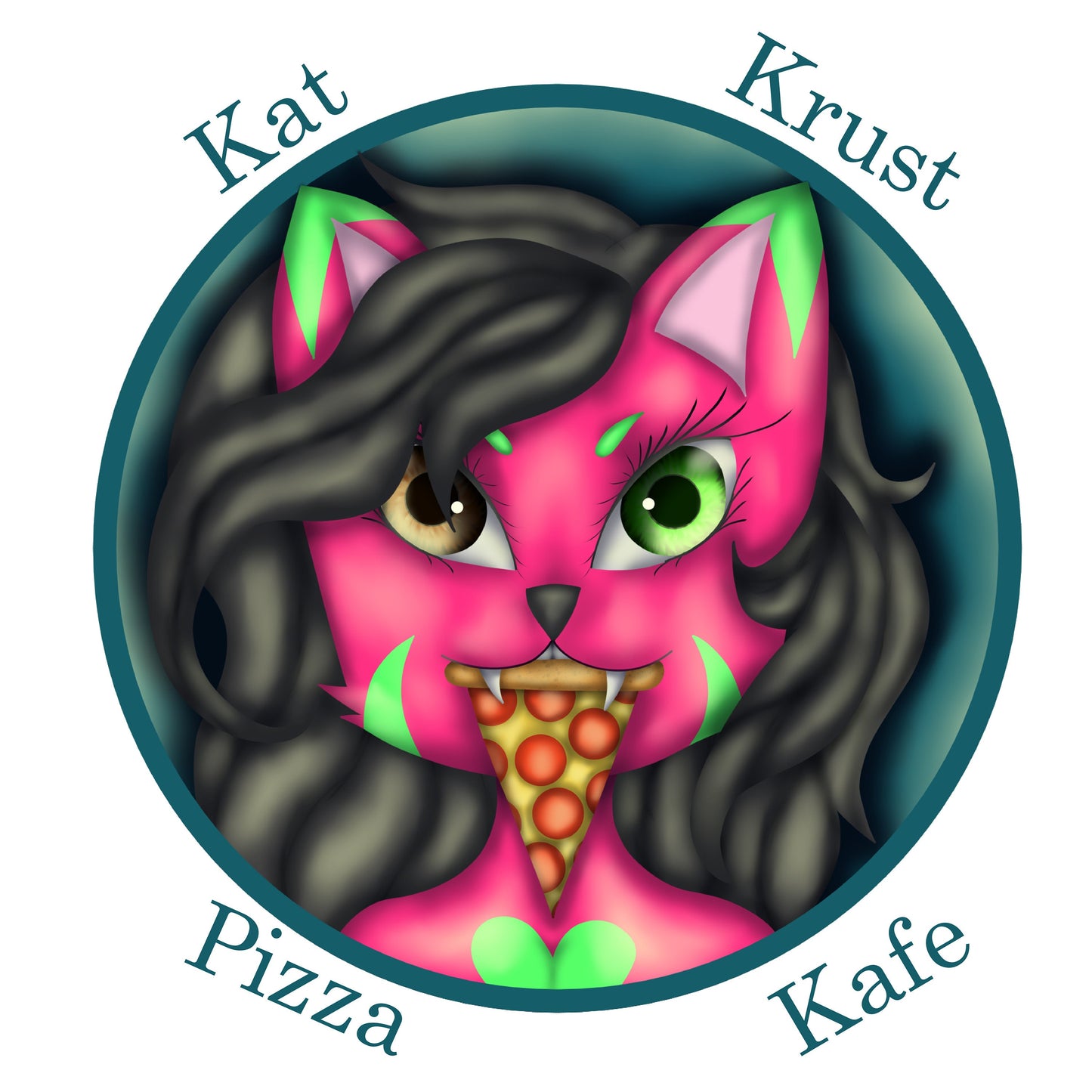 Kat Pizza White T-Shirt