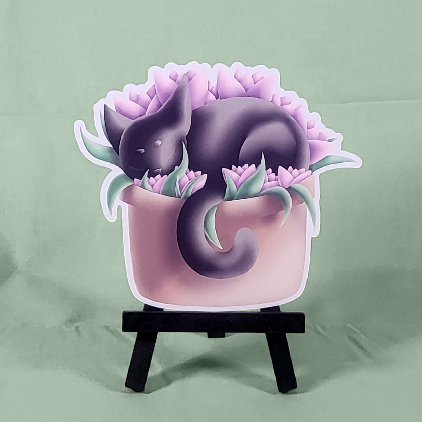 Potted Kat Vinyl Sticker