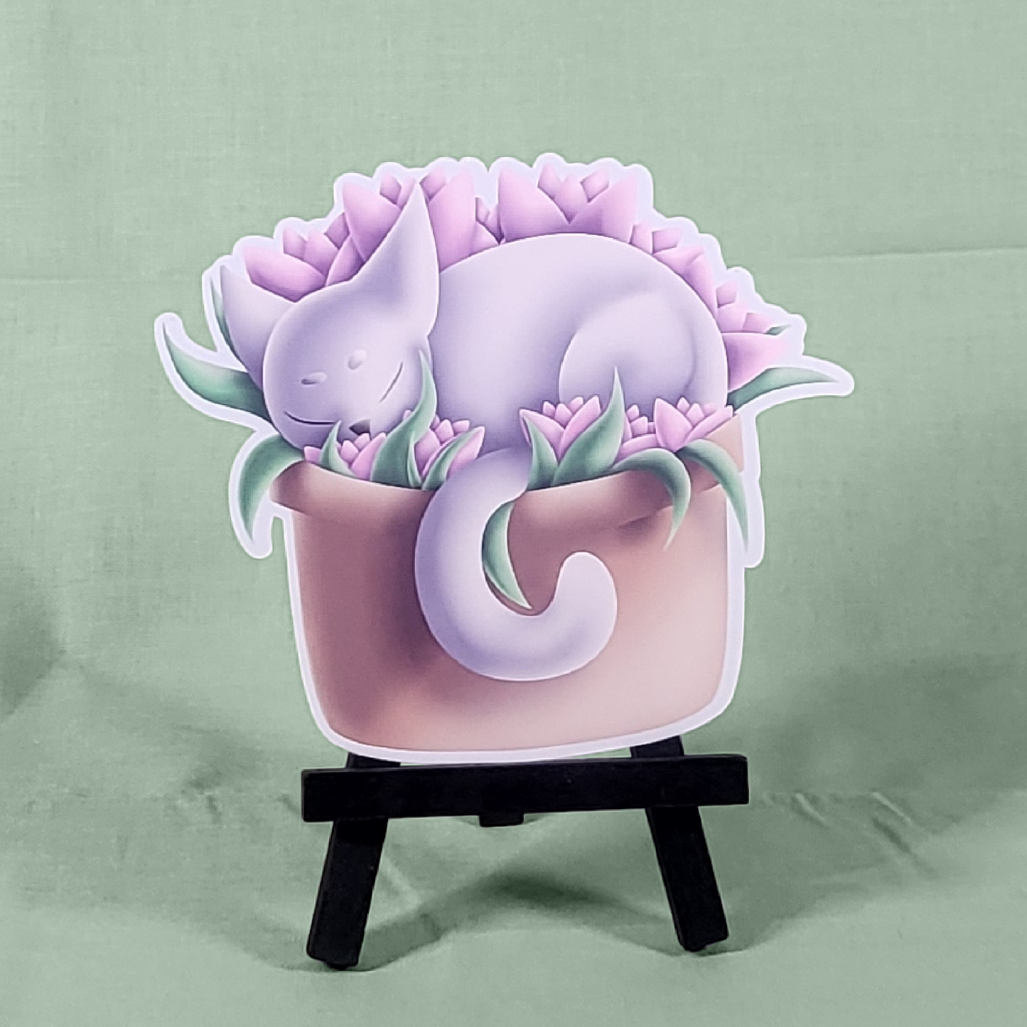 Potted Kat Vinyl Sticker