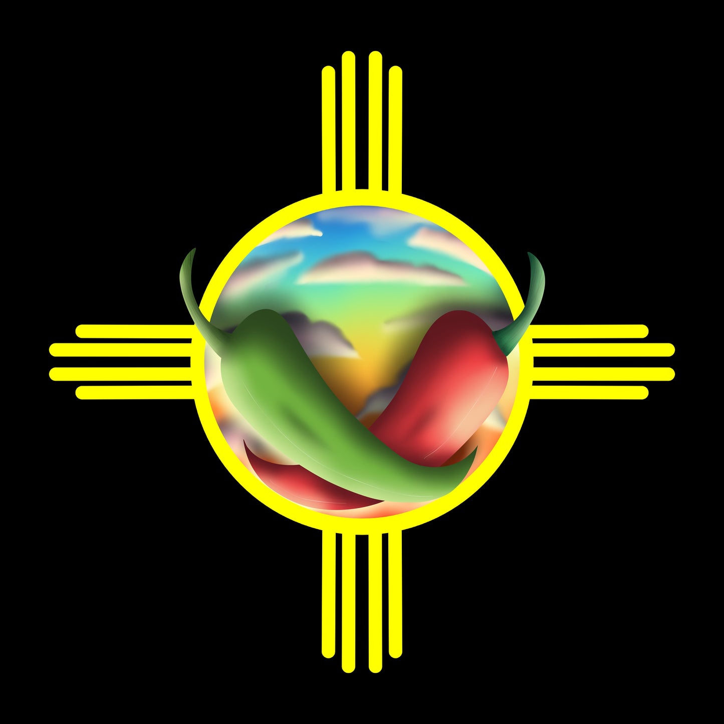 New Mexico Chile Black T-Shirt