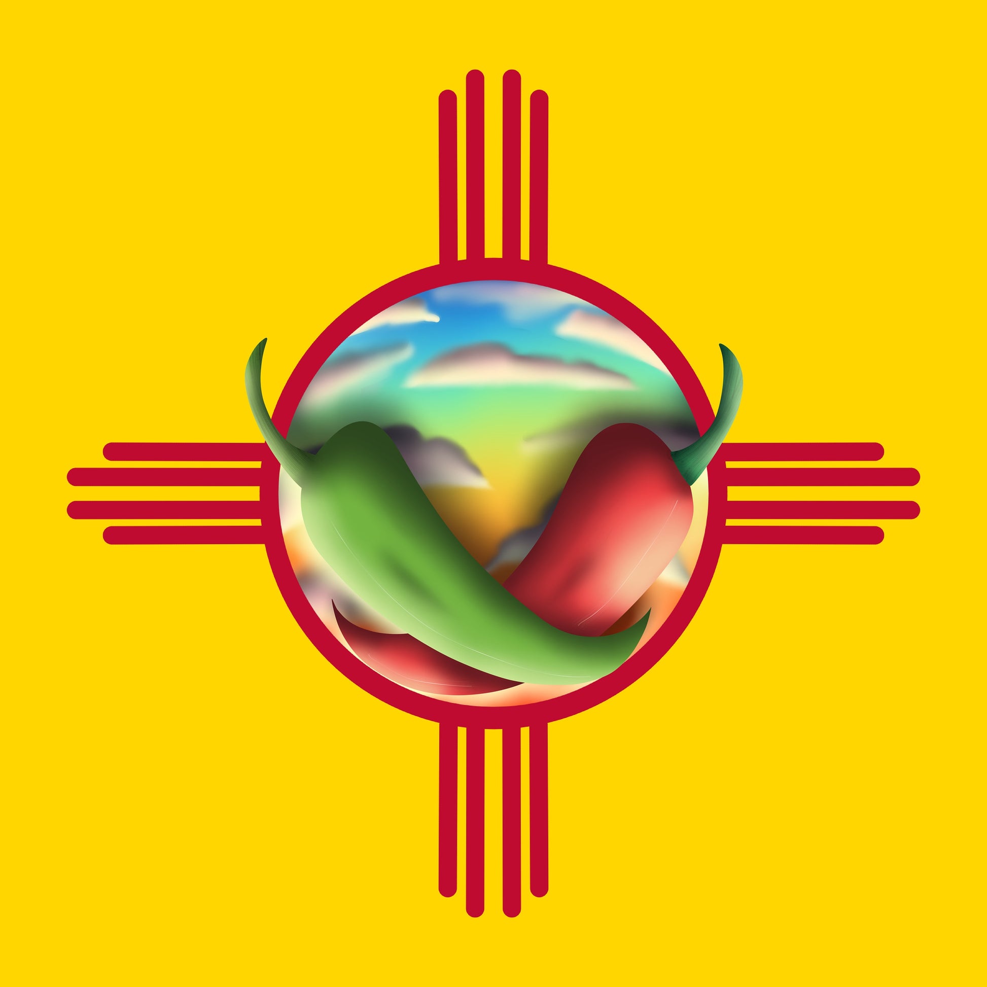 New Mexico Chile Black T-Shirt